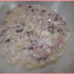 牛乳でつくるカルボナーラ風もちむぎ麺