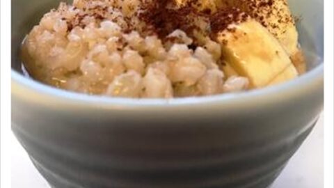 もち麦とバナナのカフェオレボウル