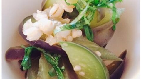 なすのもち麦 ・ 青じそ和え