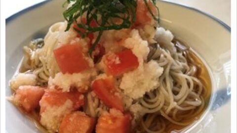 トマトおろしもちむぎ素麺