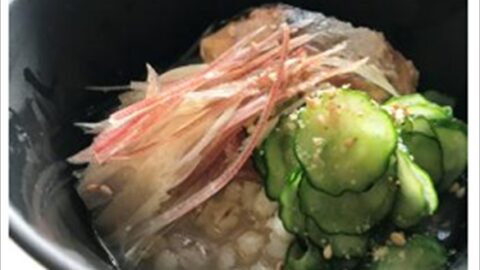 さけ缶ともち麦の冷や汁